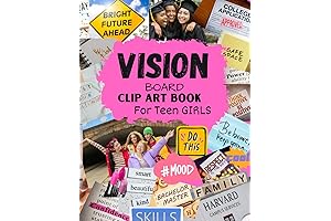 The Ultimate Vision Board Clip Art Book for Teen Girls: Empowering Young...