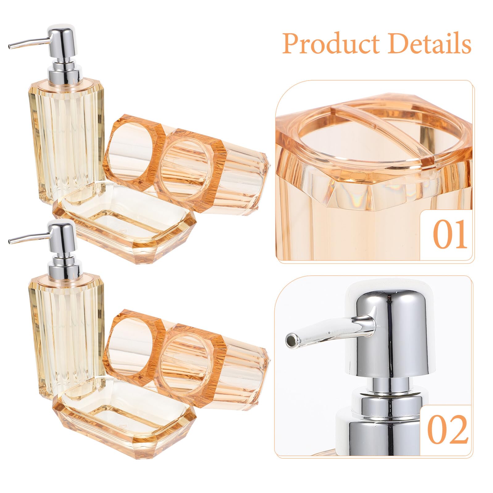 TOYANDONA Accesorios de Baño Vaso para Enjuague Bucal Soporte para Cepillo de Dientes Jabonera Botella de Loción para Tocador de Baño