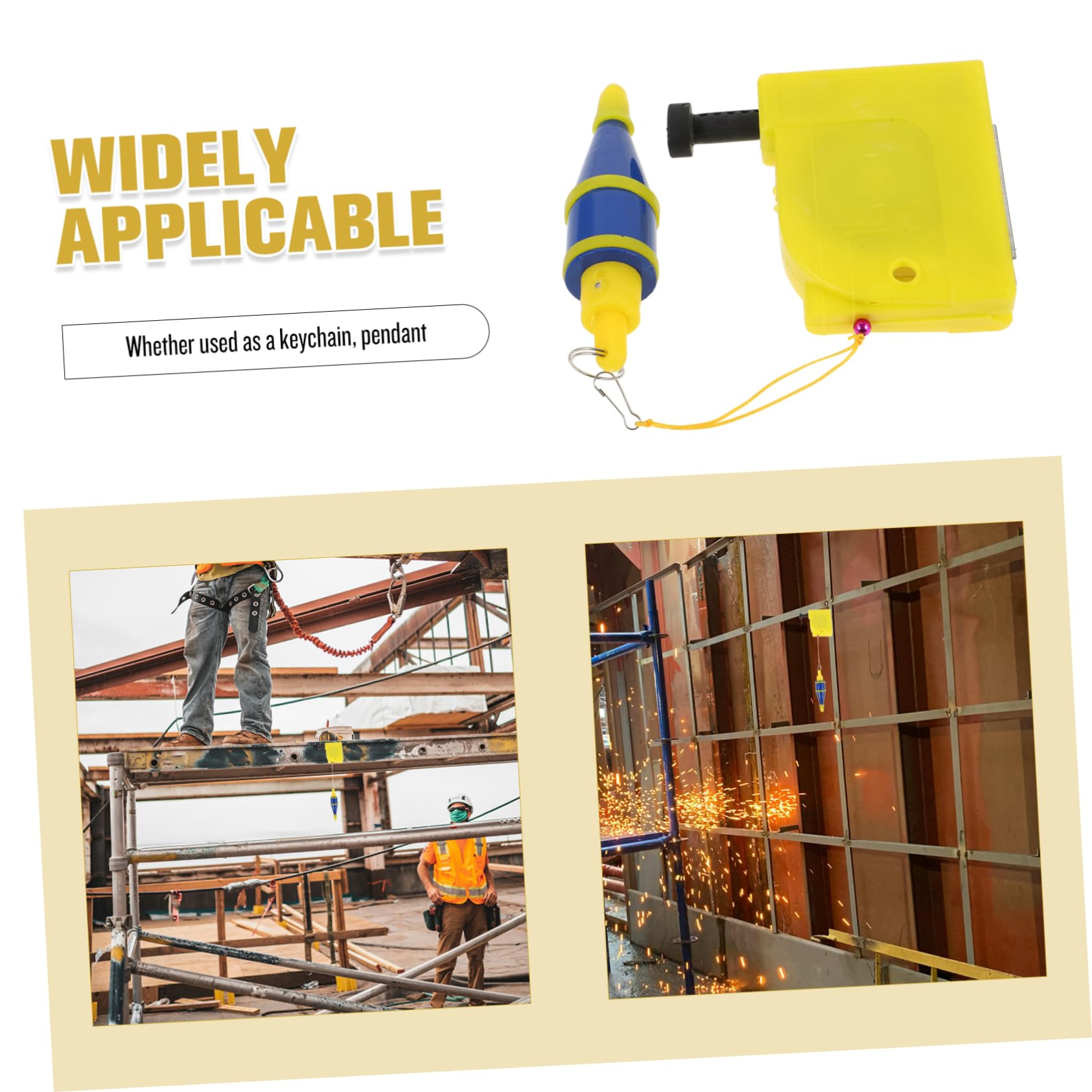 Plomada 5m Colgante, Herramienta de Medición Vertical para Construcción | Plástico E Hierro, Medición Precisa y Alineación Exacta, Uso en Carpintería y Construcción