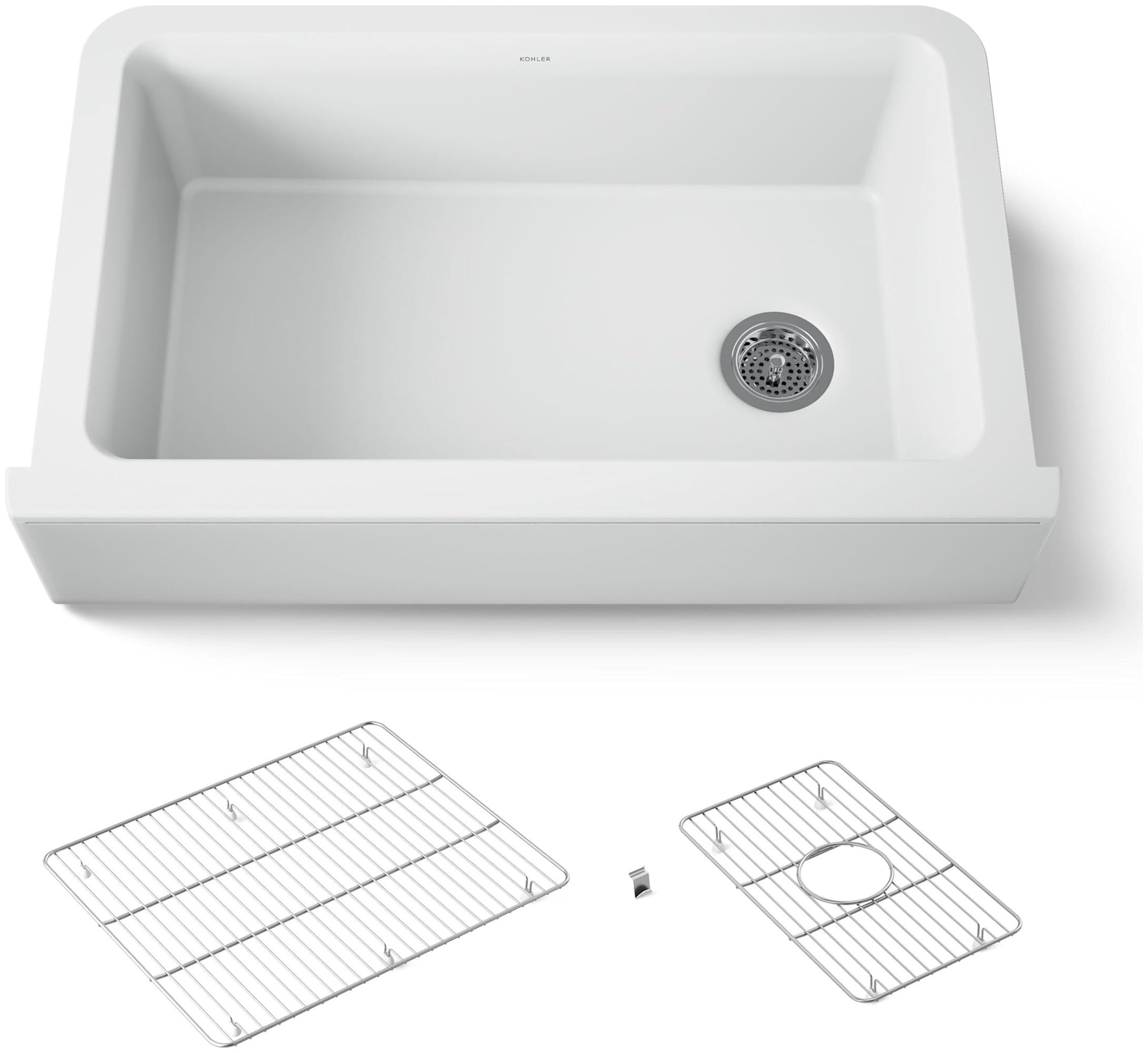 Kohler 25786-CM6 Cairn Kitchen Sink, Matte White