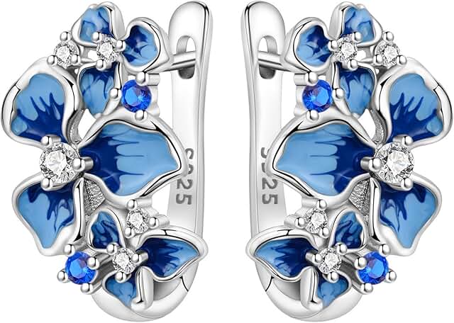 Sterling Silber Ohrringe für Damen Hypoallergen, 925er Silber Creolen, minimalistische Ohrringe für den Alltag für Damen