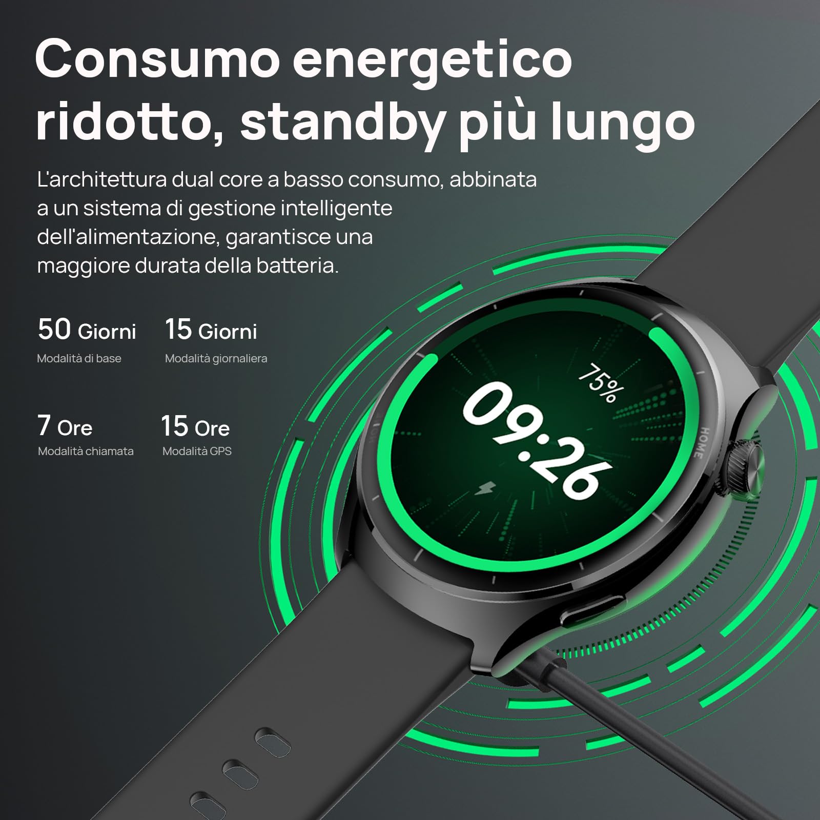 Mibro Lite3 Pro GPS orologio telefonica sportivo smartwatch da donna e uomo per android e ios con 1.32" AMOLED UHD 1000nit contapassi SpO2 misurazione,5ATM Impermeabile (verde scuro)