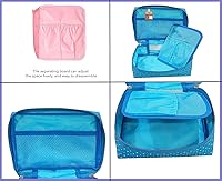 Vista 5 de atorakushon Estuche de viaje para maquillaje, organizador de cosméticos, bolsa de almacenamiento portátil para artistas, bolsa con cremallera