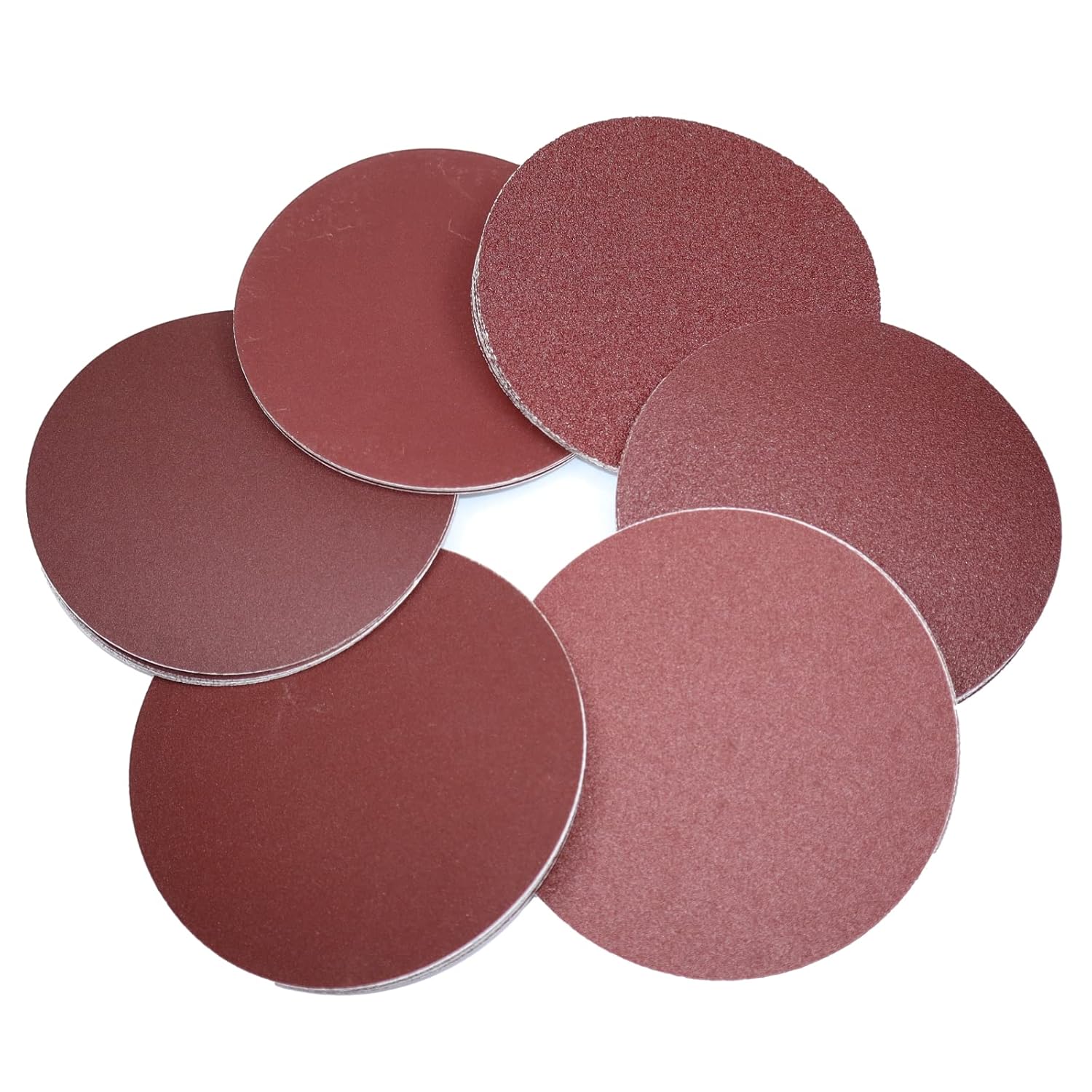 6 Inch PSA Sanding Disc, 80 120 180 240 320 400 Grit Aluminum Oxide Self Stick Adhesive Sanding Discs for Random Orbital Sander and Belt Disc Sander,60-Pack