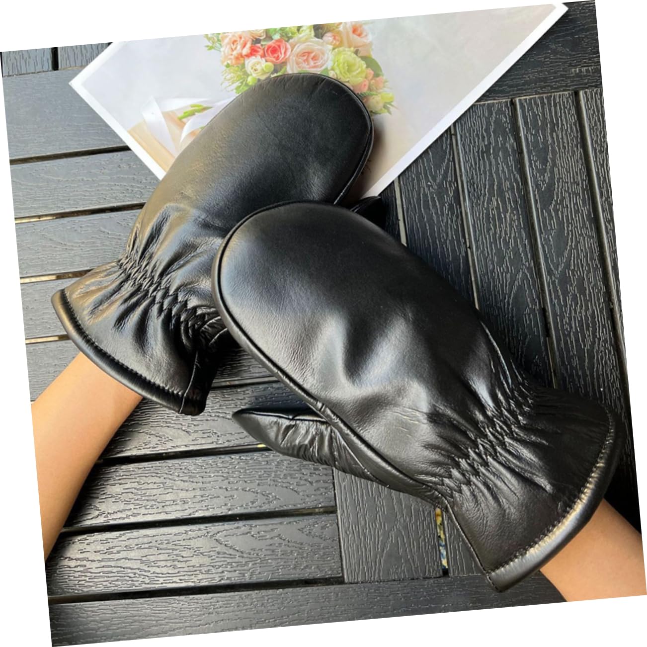 VANZACK Guantes De De Oveja Para Hombre Forro De Lana Extra Cálidos y Gruesos Para Actividades De Invierno Al Aire