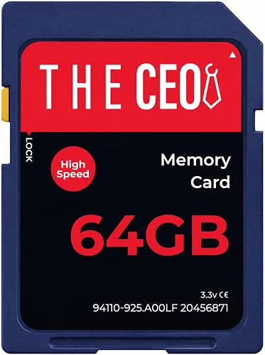 THE CEO SD Card for Camera 64GB Class 10 Memory
