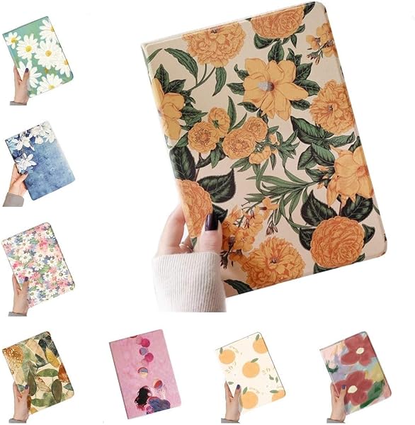 可愛い iPad Air 第3世代用 iPadPro10.5インチ用 ケース 花柄 アイパッド Air3 10.5インチ用 カバー ペンホルダー付き 女性 人気 オリジナル イラストフラワー 印刷 お洒落 ブック式 Apple Pencil 収納可能,柄S - 4