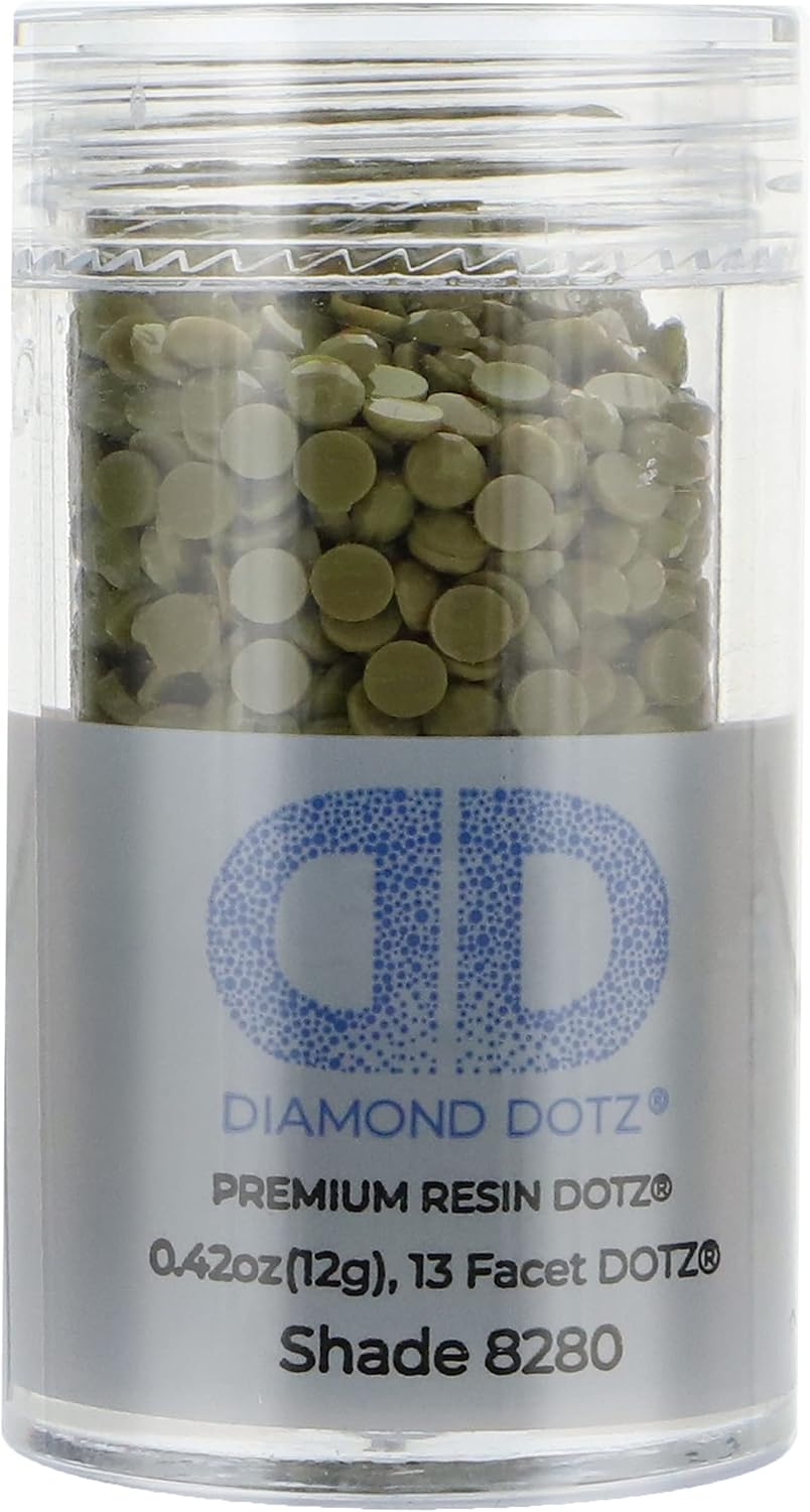 Diamond Dotz 2.8MM 12G Cylinder Eucalypt - Freestyle Diamond Painting Beads, Diamond Art Beads, Replacement Drills, Loose Gems for DIY Crafts and Art Projects