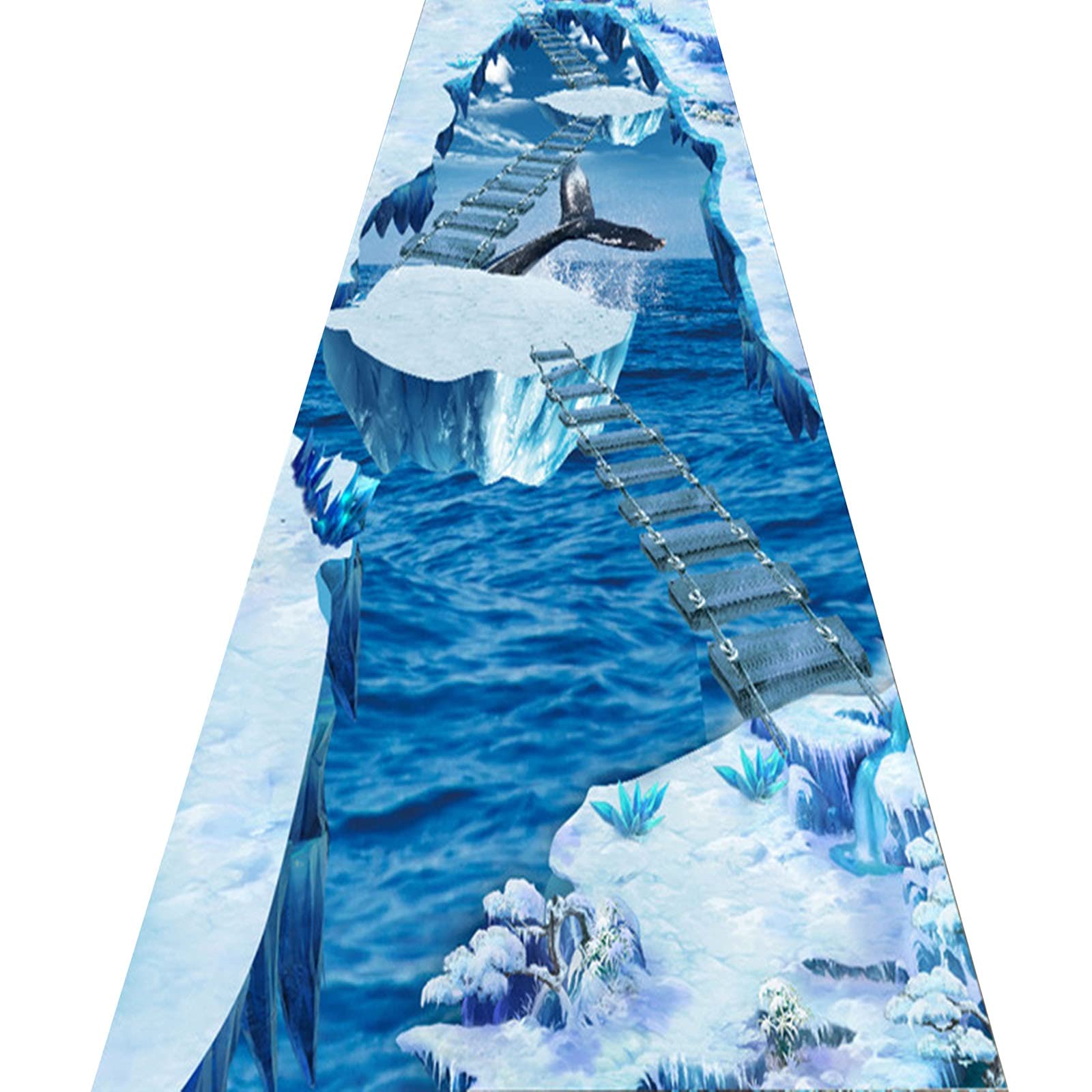Tapis de couloir 3D antidérapant lavable en machine taille sur mesure