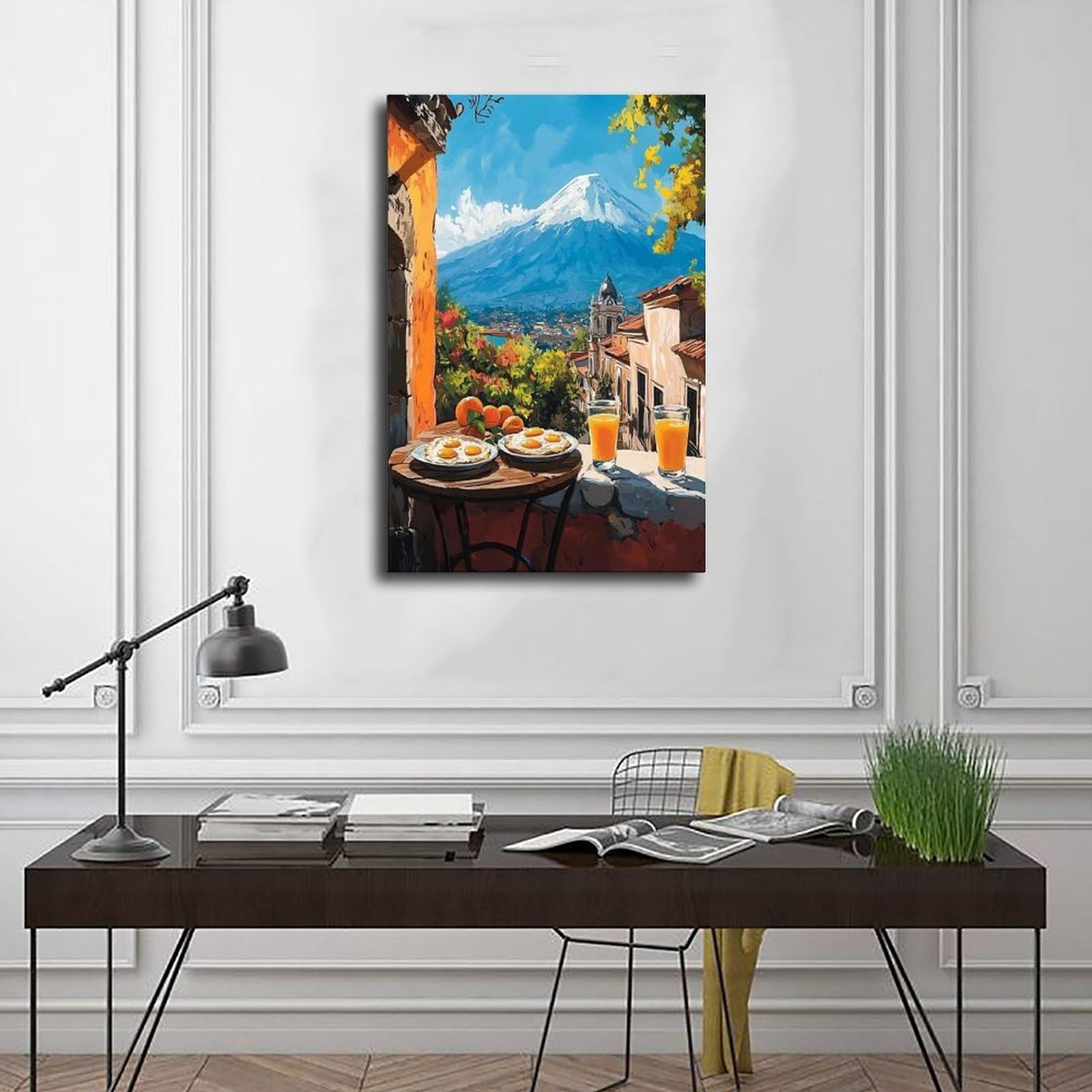 UTGN Huevos Rancheros - Poster su tela, decorazione per camera da letto, motivo: Rancheros, decorazione per la camera da letto, 60 x 90 cm