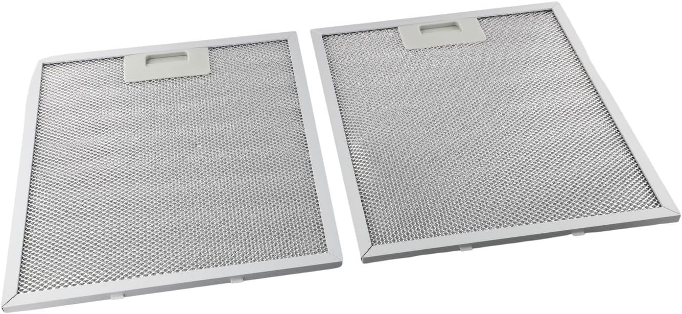Metal Mesh Range Hood Filter, 2PCS 5-Layer Aluminized 305x267x9mm Odor-Reducing for Most Leading Brands Cooker Vent