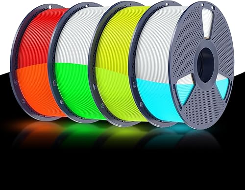 Vista 31 de SUNLU - Filamento de ácido poliláctico que brilla en la oscuridad, luminoso de 1.75 mm, precisión dimensional +/- 0.02 mm, 1 kg (2.2 libras), verde