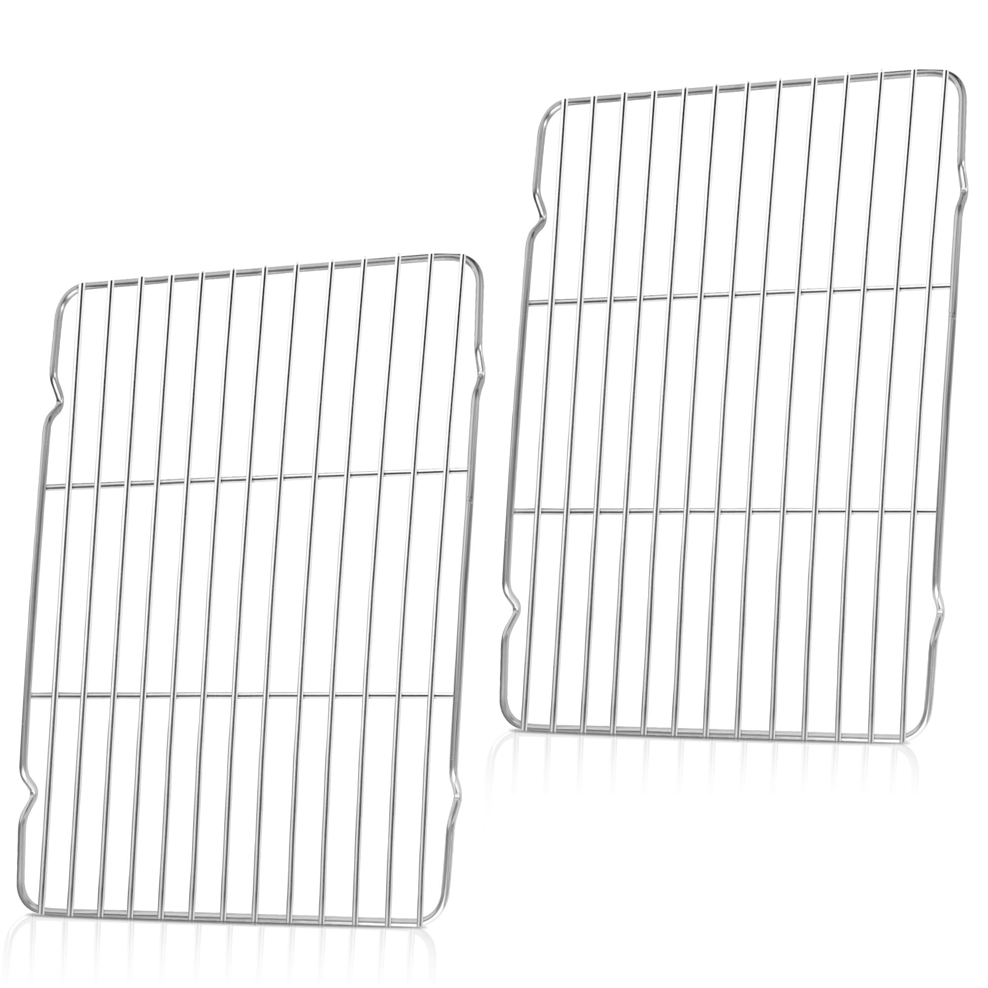 Cooling Rack, 2PCS Stainless Steel Wire Rack Grill Rack for Baking Roasting Cooling, 34 * 23.9cm Roasting Rack for Cake/Meat/Bread, Baking Accessories Grilling and Drying