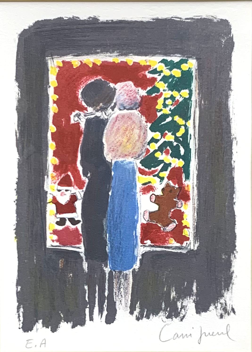 Amazon.co.jp: 絵画 版画 カシニョール 額付き 『クリスマス