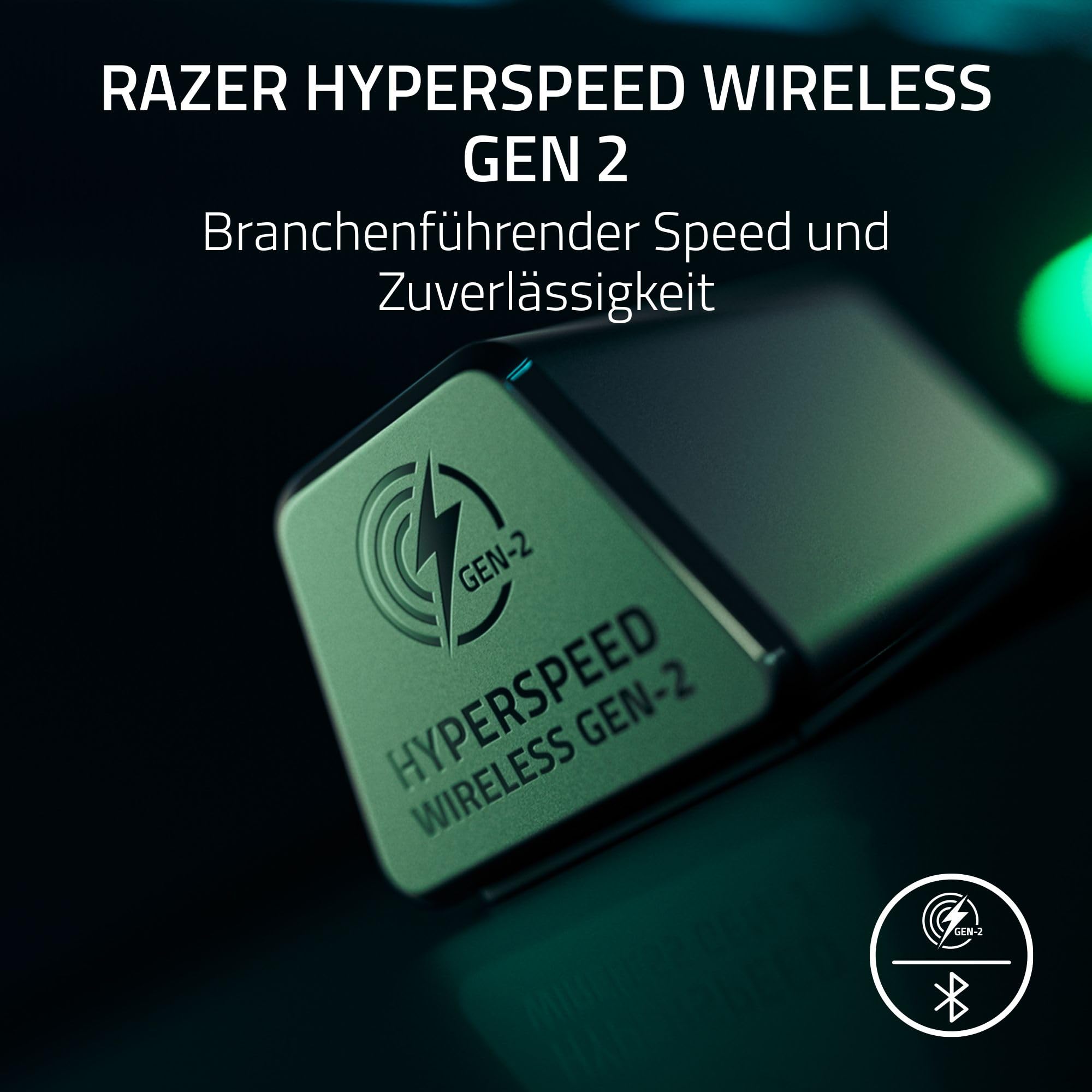 Razer BlackShark V3 Kabelloses E-Sport-Headset Triforce 50mm Treiber THX Spatial Audio Wireless 2,4Ghz Bluetooth Schwarz