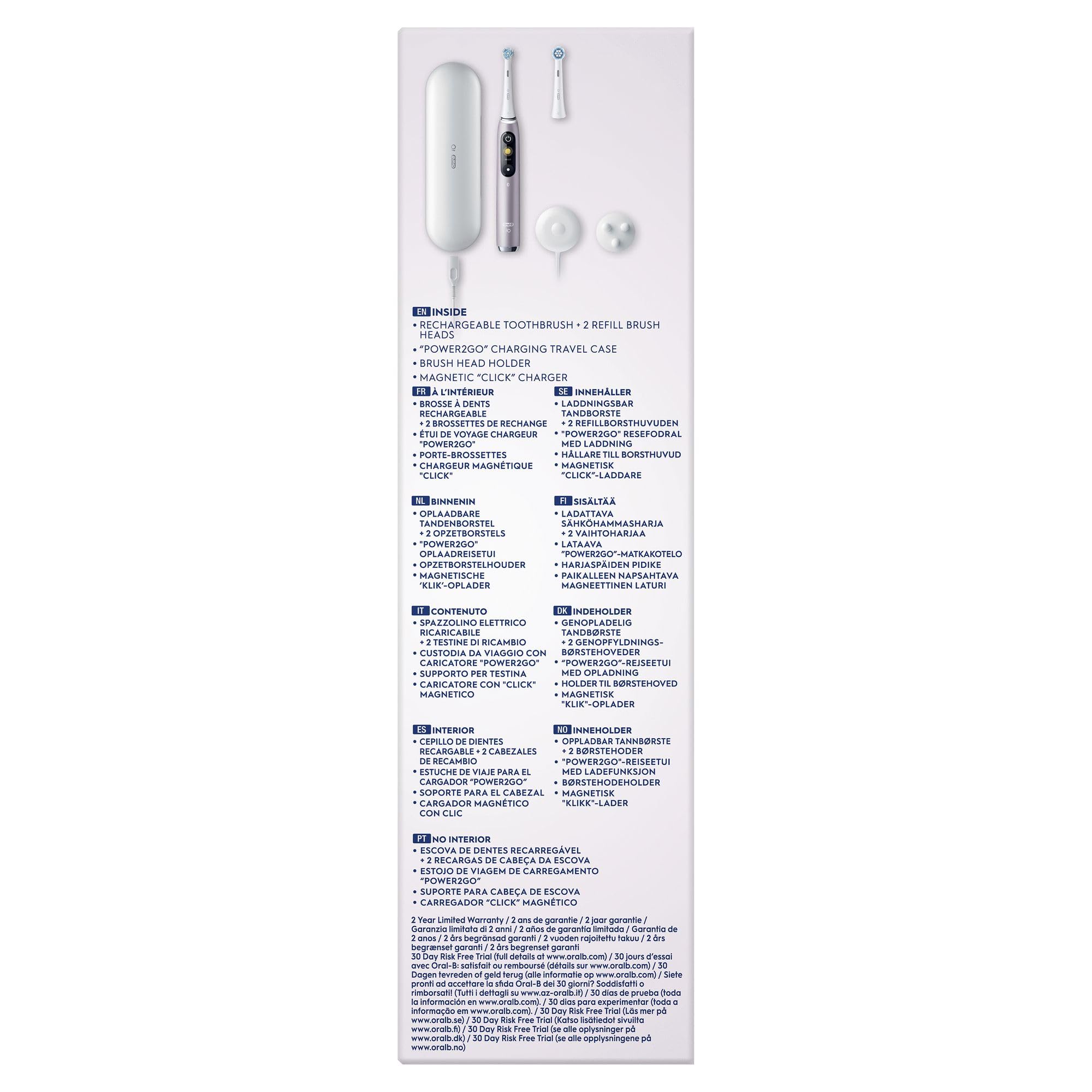 Oral-B iO - 9S Spazzolino Elettrico Ricaricabile Rosa + 2 Testine