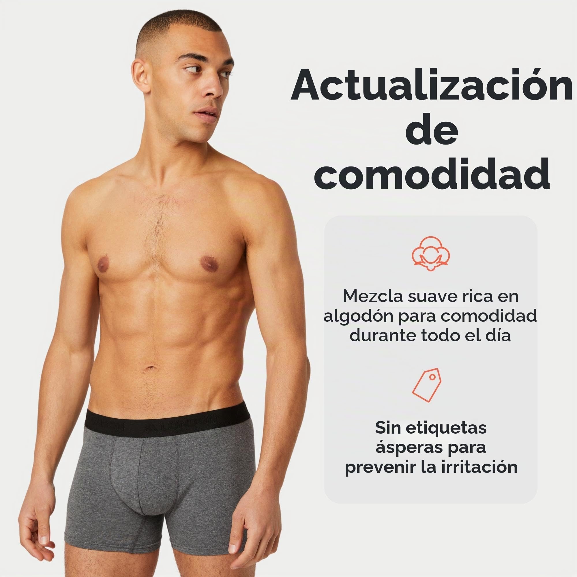 FM London Bóxers para Hombre Paquete de 5 con tecnología de protección contra olores HyFresh