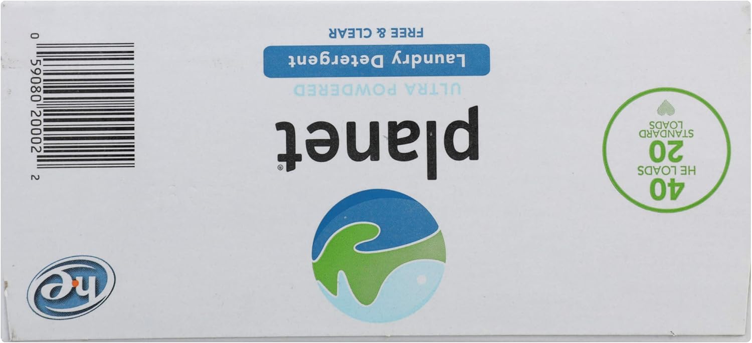 Planet Ultra Powdered Laundry, Free & Clear, Certified Biodegradable : Health & Household