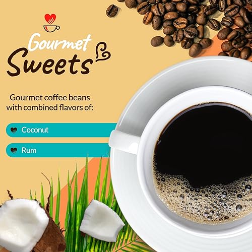 Miniatura 3 de Smart Sips Coffee, Café de ron de coco, tostado medio, café con sabor gourmet para cafeteras Keurig K-Cup, 24 unidades