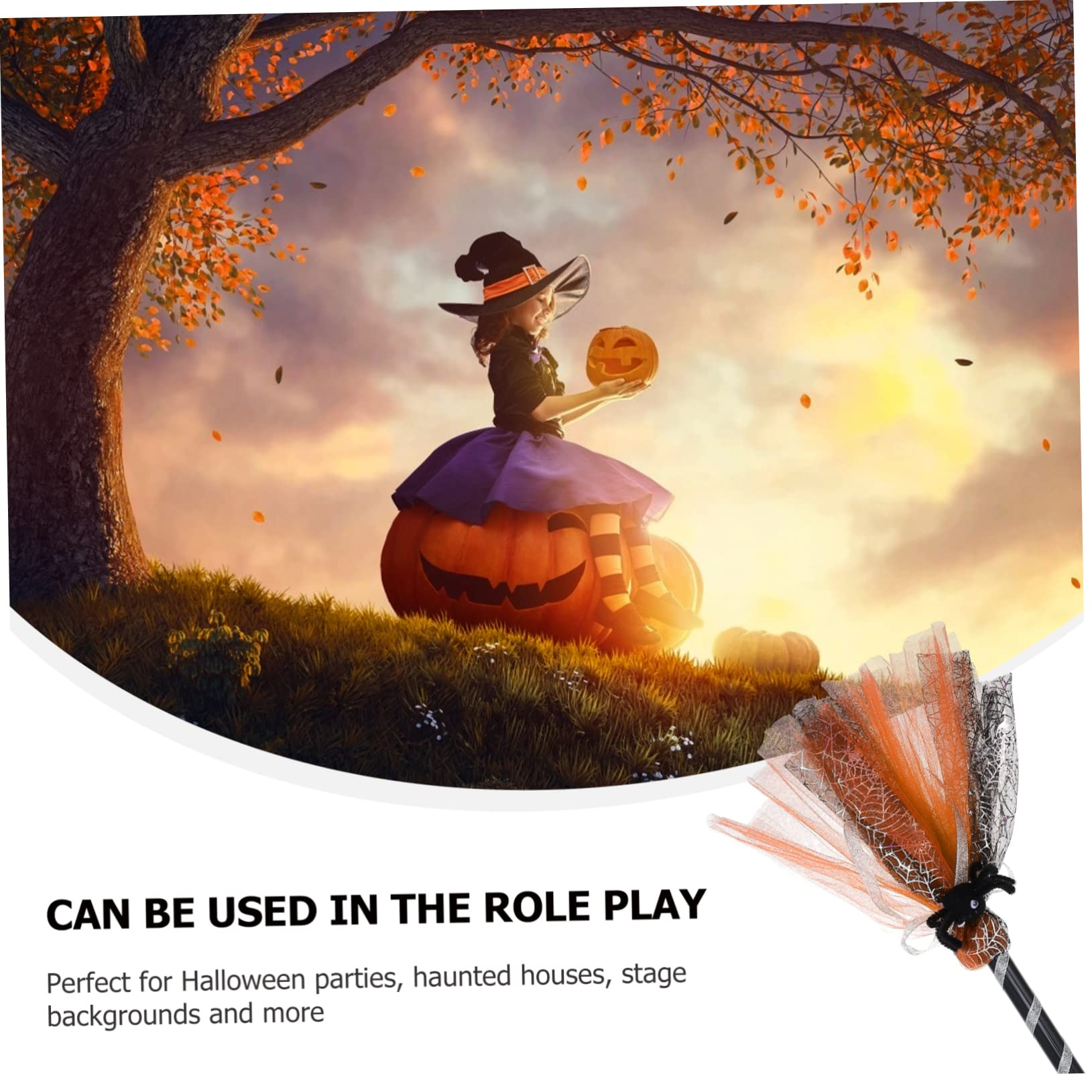 Abaodam 1pc Broom Halloween Besom Besom Prop Creative Halloween Decor for Party