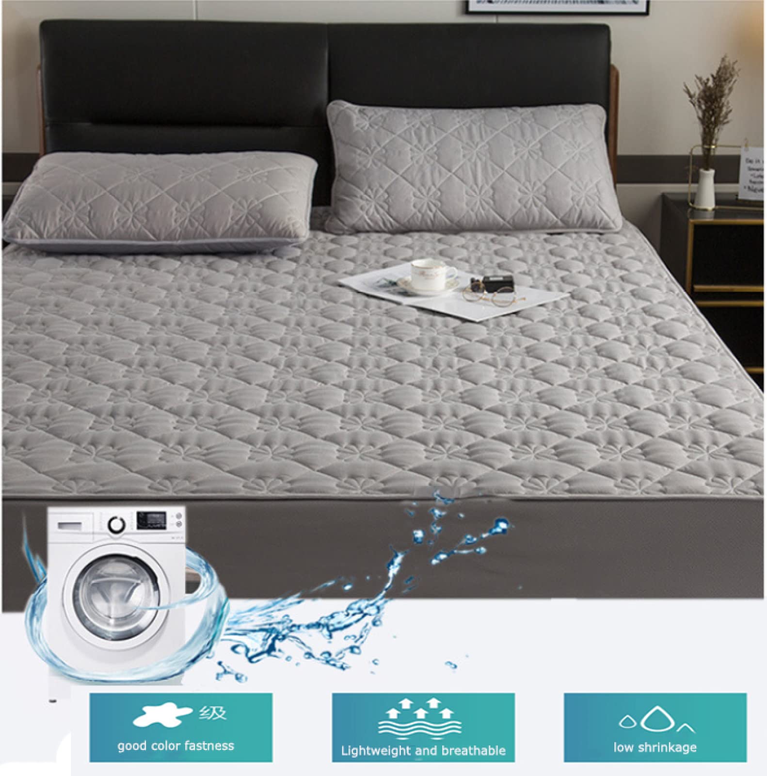 Colchón de lujo 100% algodón egipcio. Sábanas bajeras extra profundas. Cama Super King Size mezcla de algodón poliéster 200 x 220 + 25 cm