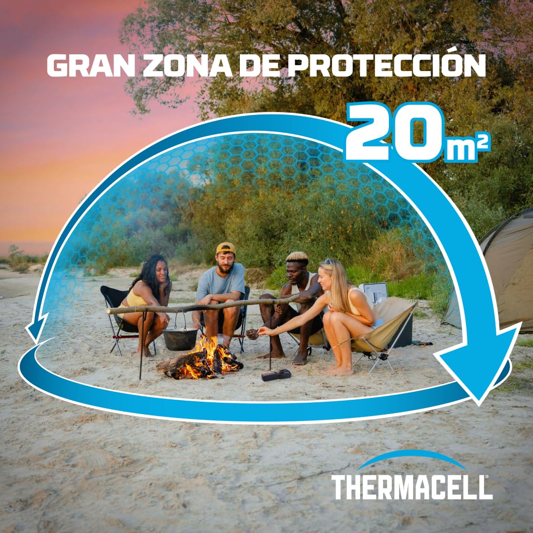 Thermacell Antimosquitos Portátil para Exteriores – Protección 20 m², Sin DEET, Negro