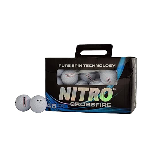 Nitro Golf Crossfire 45 Ball Pack Golf Balls, White