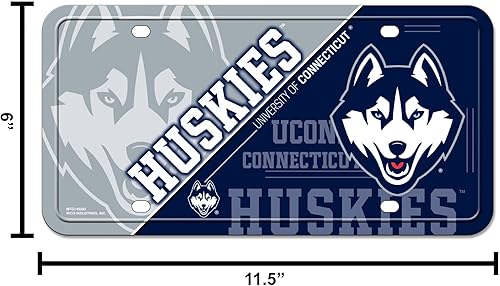 Miniatura 109 de NCAA etiqueta de metal para auto, negro