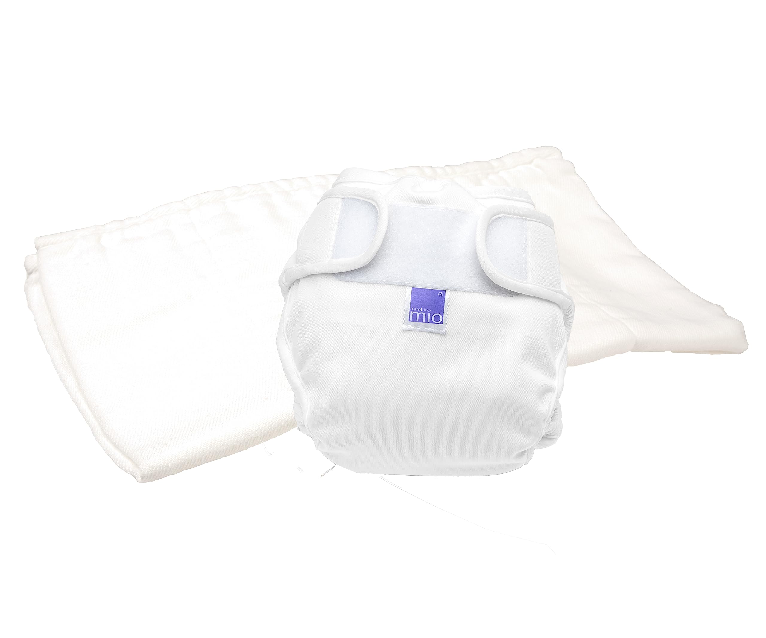 Bambino Mio, Mioduo All-in-Two Stoffwindel, bio chemikalienfreie Windel, Weiss, Size 1 (<9Kgs)