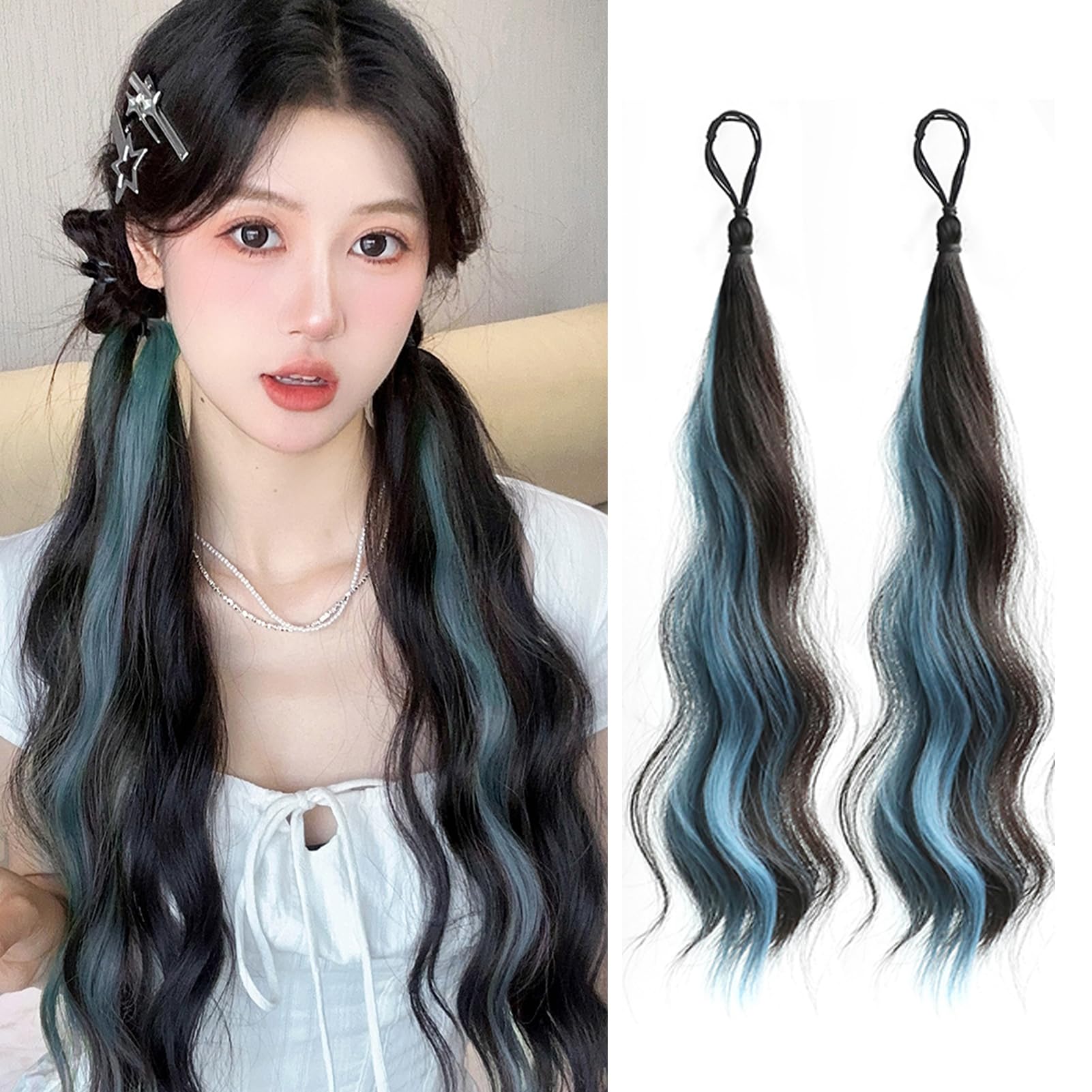 Amazon.co.jp: Natunofu エクステ ウィッグ ロング ツインテール