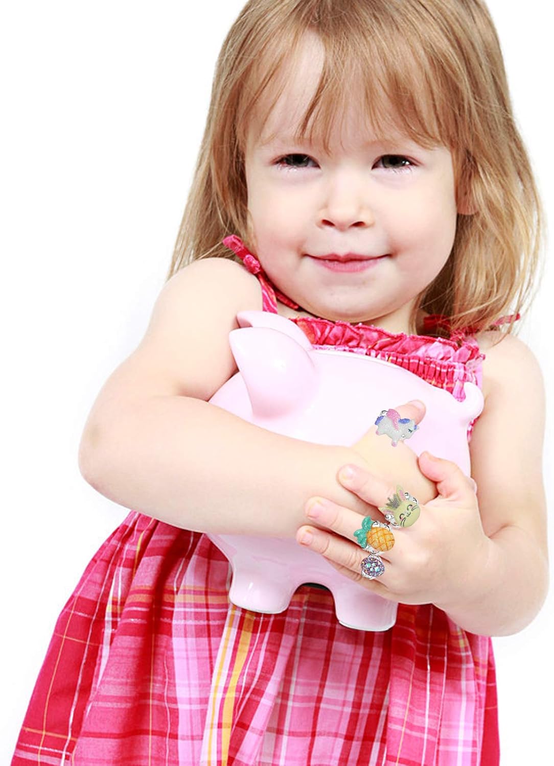 SOTOGO 50 Pieces Girl Rings Kids Rings Adjustable Rings Play Girl Dress up Rings, Little Girls Rings Gift : Toys & Games