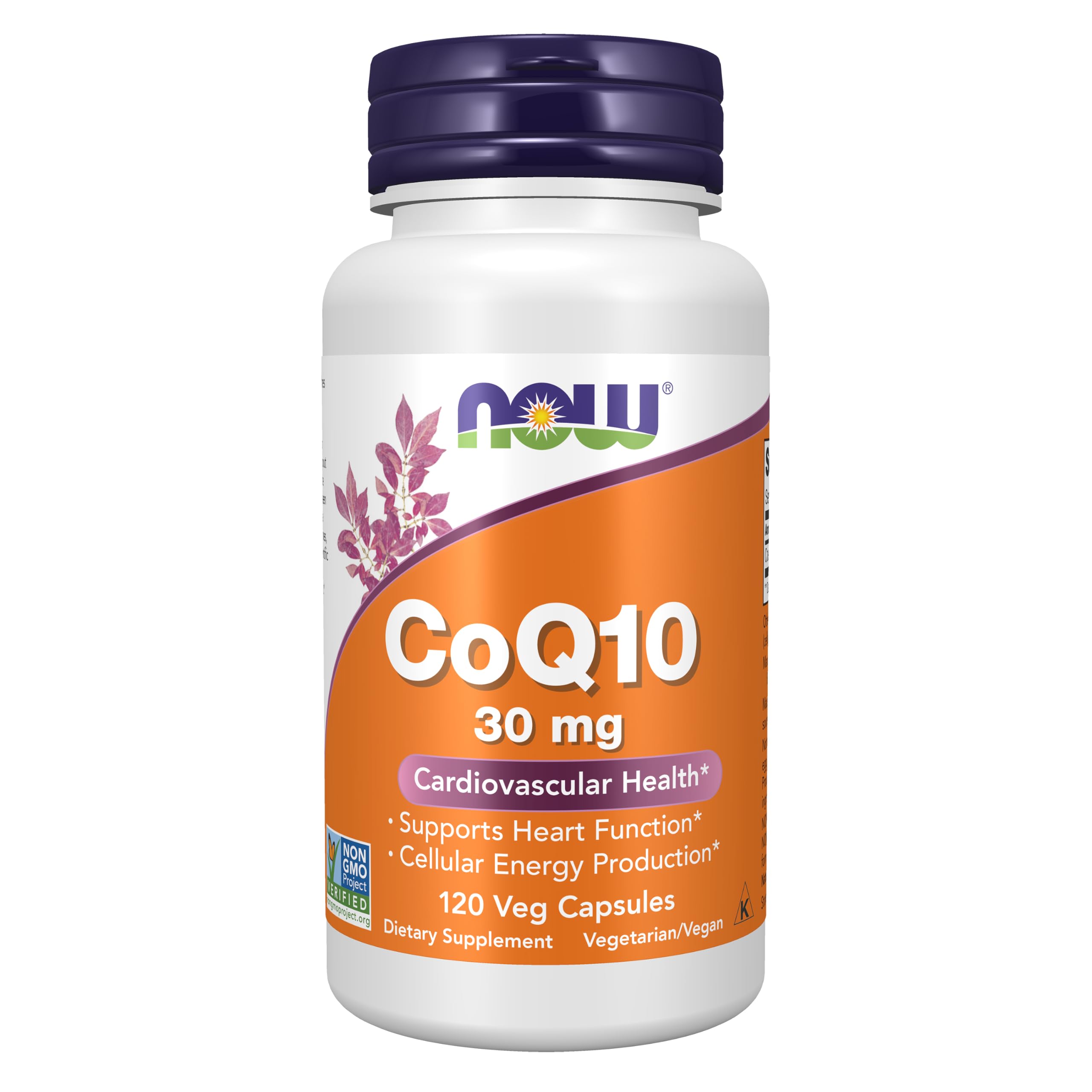NOW Supplements, CoQ10 30 mg, Pharmaceutical Grade, 120 Veg Caps 120 Count (Pack of 1)