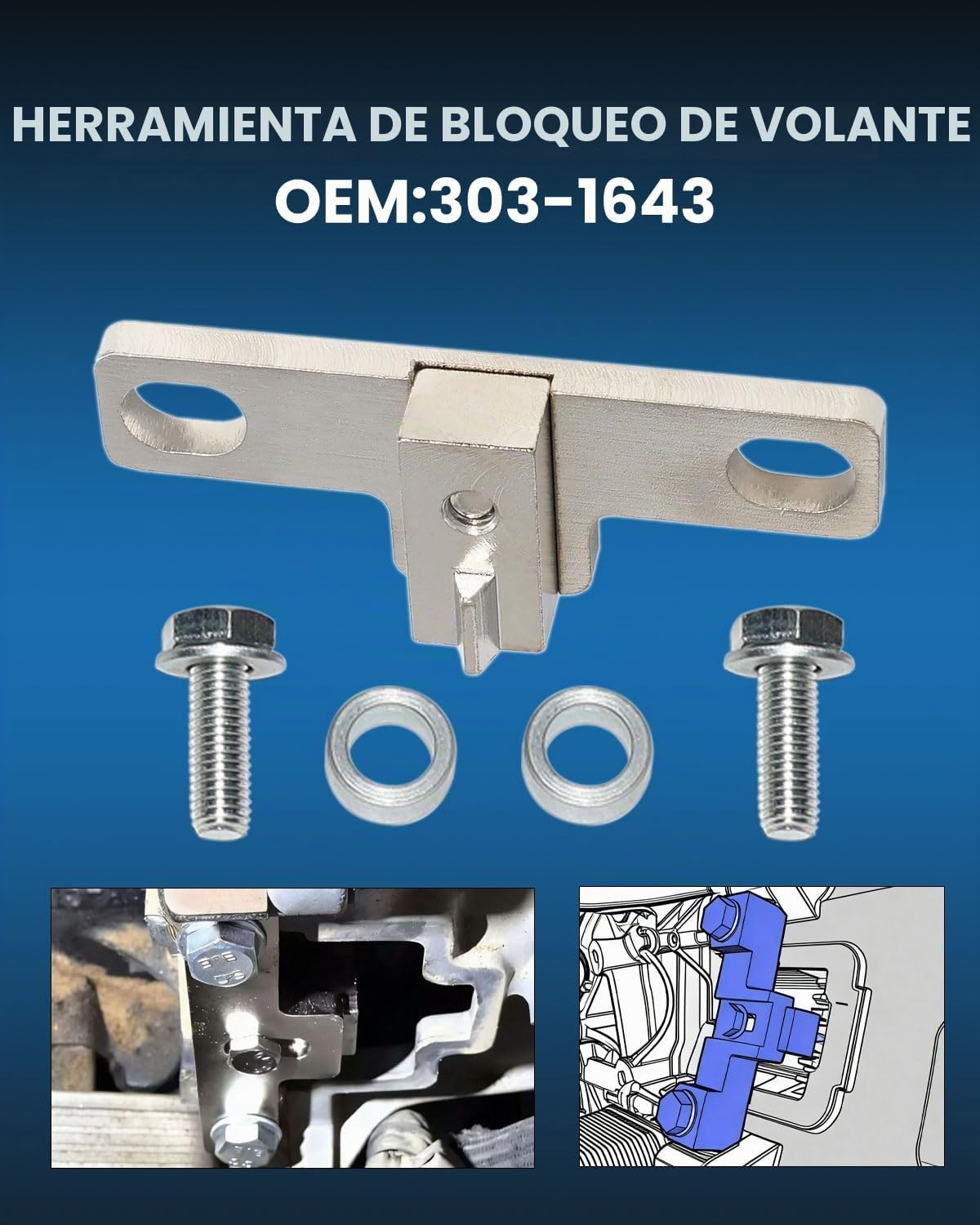 DPTOOL Herramienta de Bloqueo del cigüeñal de sincronización del árbol de levas Compatible con Motor de Gasolina Ford 1.0L Ecoboost última versión de 2018 Reemplazo 303-1661, 303-1643