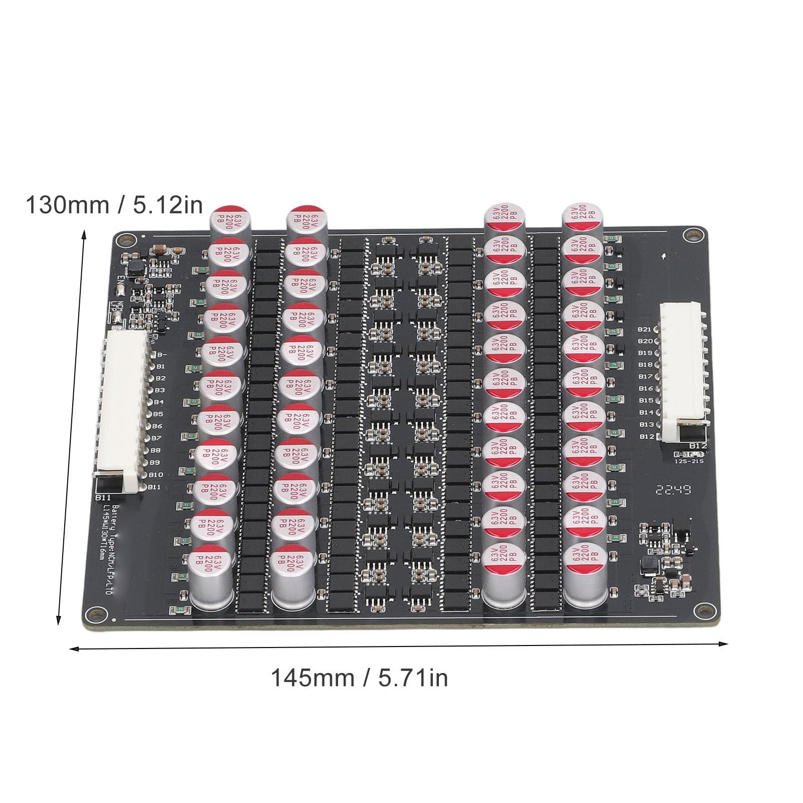 Bilanciatore Equalizzatore Trasferimento Energia Condensatore Attivo 5A per Batteria Al Litio, Modulo di Equalizzazione 17‑21S Ad Alta Precisione per Pacco Batteria, Materiale PCB,