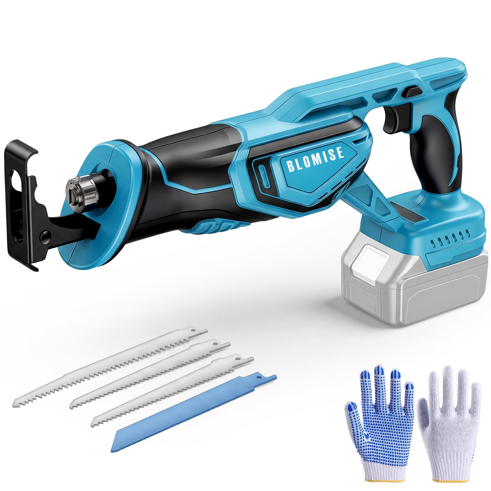 Säbelsäge Akku für Makita LXT 18V Akku, elektrischer Fuchsschwanz, bürstenloser Motor, 3500 SPM, 22 mm Hub, CVT stufenlos, Einhandbedienung, werkzeugloser Blattwechsel, rutschfester Griff