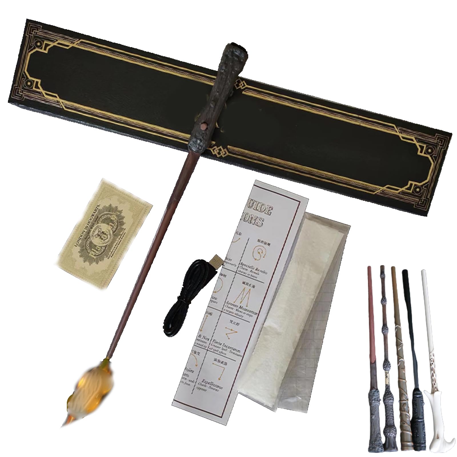 Amazon | 魔法の杖 火が出る ハロウィーン コスプレ 道具 ステッキ