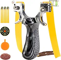 SQLWYLAT Conjunto de estilingue profissional estilingue de couro plano de alta precisão arco rápido especial para caça ao ar livre catapulta