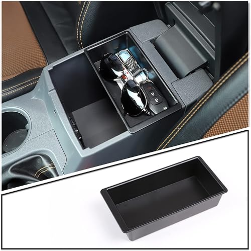 Miniatura 8 de LLKUANG Para Ford Ranger EVEREST 2019 2020 2021 2022 caja de reposabrazos, caja de almacenamiento central, bandeja organizadora accesorios