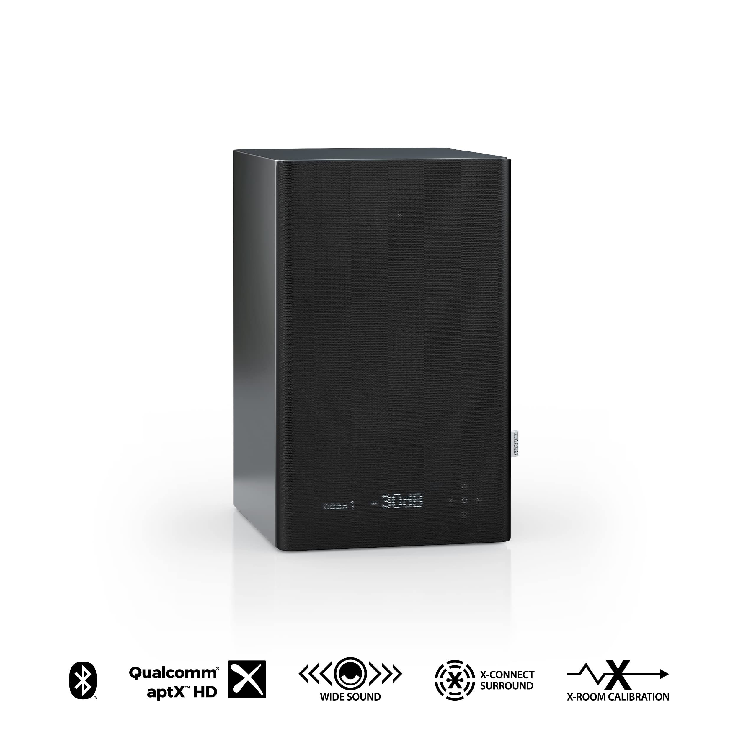 Nubert nuPro XS-3000 RC | Schwarzes Regallautsprecherpaar | 2 Stück High End Kompaktlautsprecher | Bluetooth Lautsprecher aptX HD | Lautsprecher Verbindung kabellos High Res | Aktivboxen mit 2 Wegen