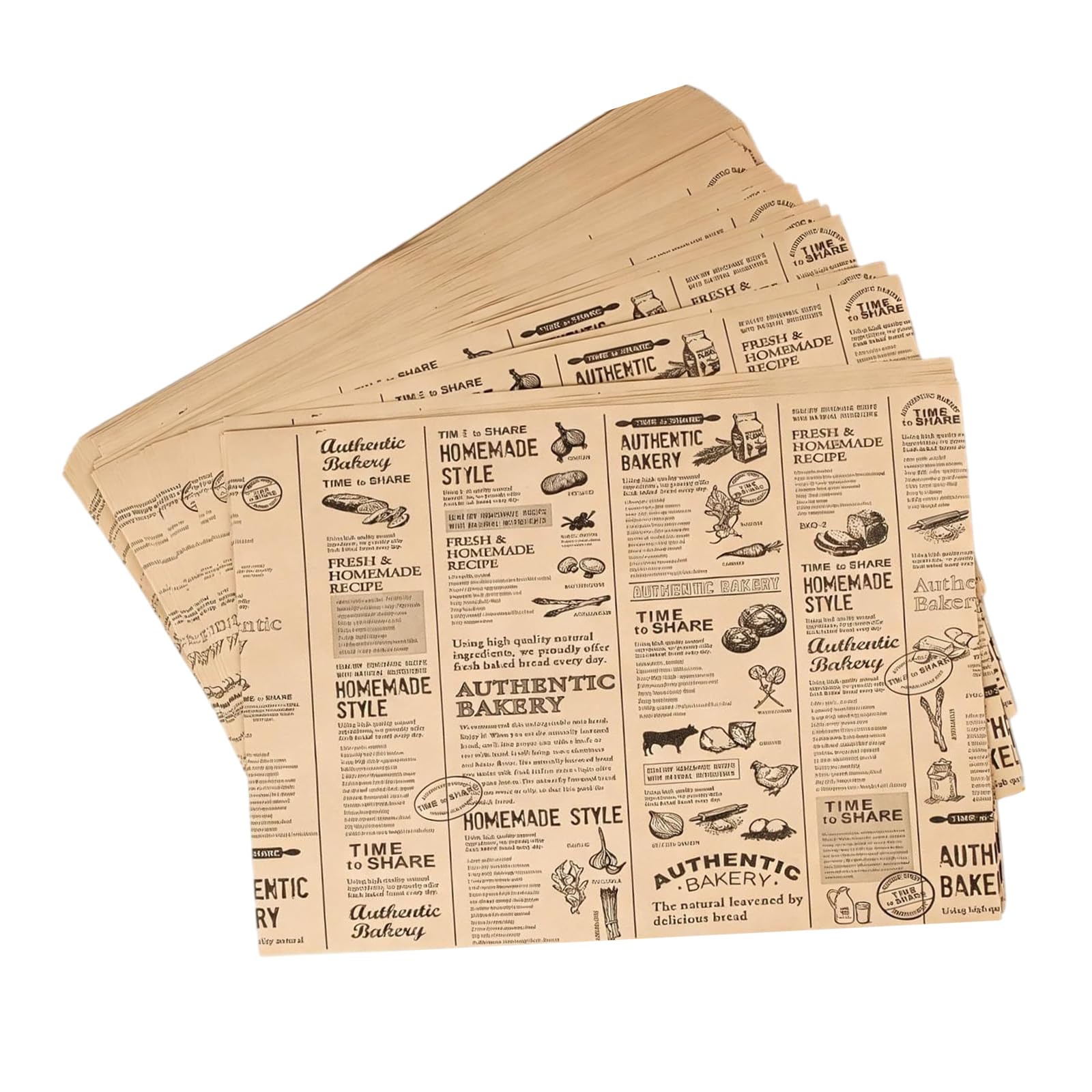 Tsophreniq 100Pcs Baking Parchment Paper Non Stick Baking Paper Food Wrapping Papers for Wrap Bread Pizza Meat Food Basket Liners Sandwich Wrapping