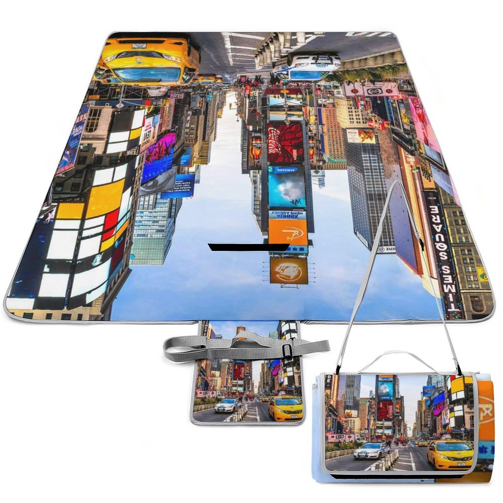 Couverture de pique-nique New York design robuste et isolant thermique de 148 cm