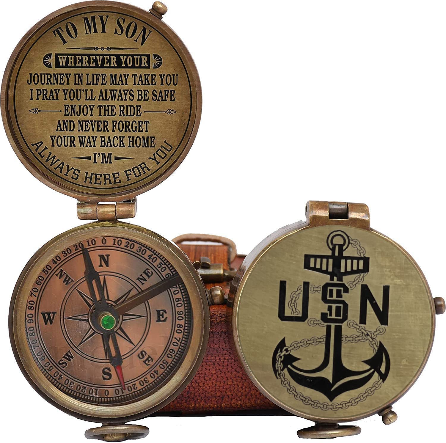 Bussola/regalo per figlio/esercito/marina/USN/aeronautica/pensionamento, regalo del corpo dei marine, bussola regalo del battesimo