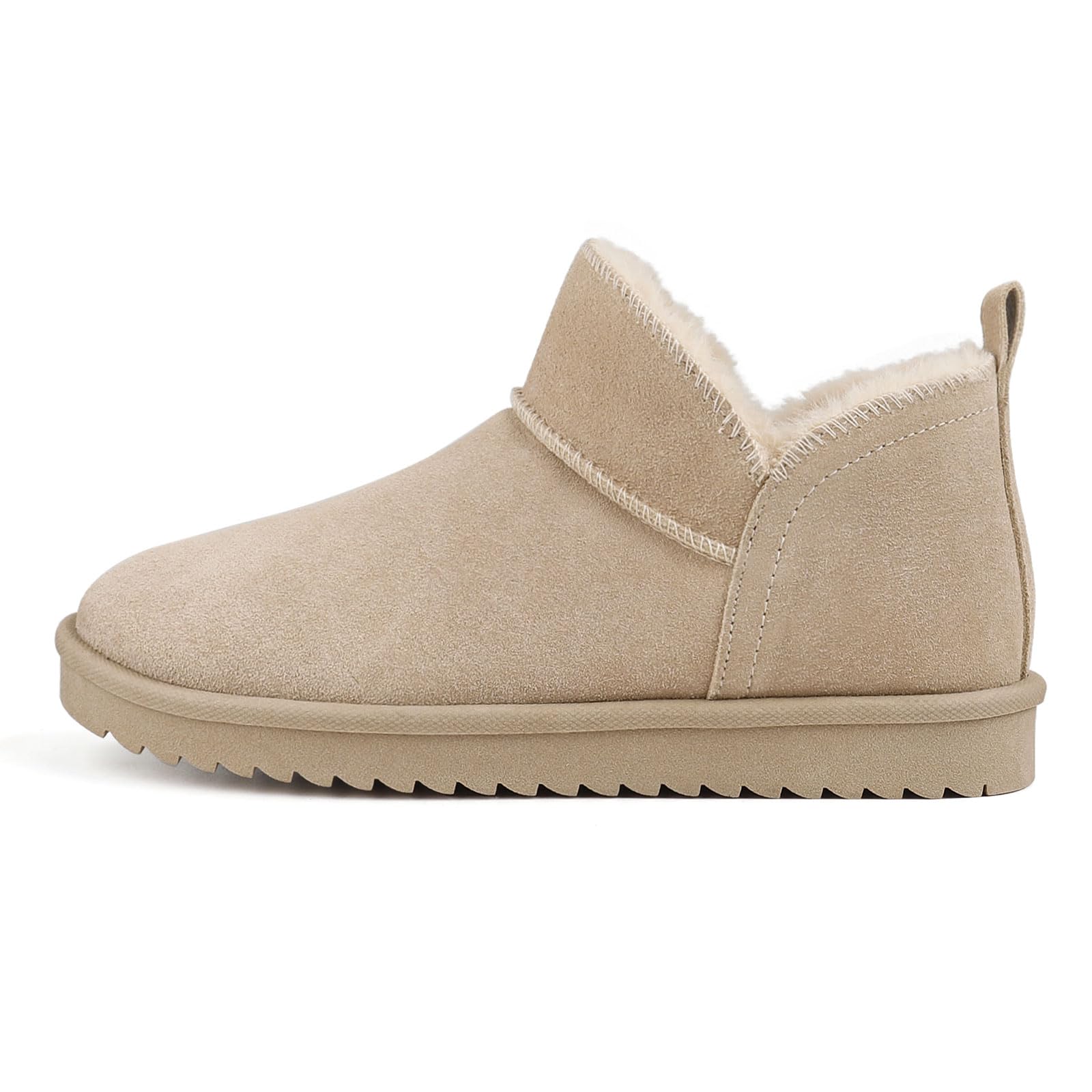 BCTEX COLL Womens Winter Snow Mini Boots Classic Faux Fur Lined Warm Short Slip On Ankle Boots Gift