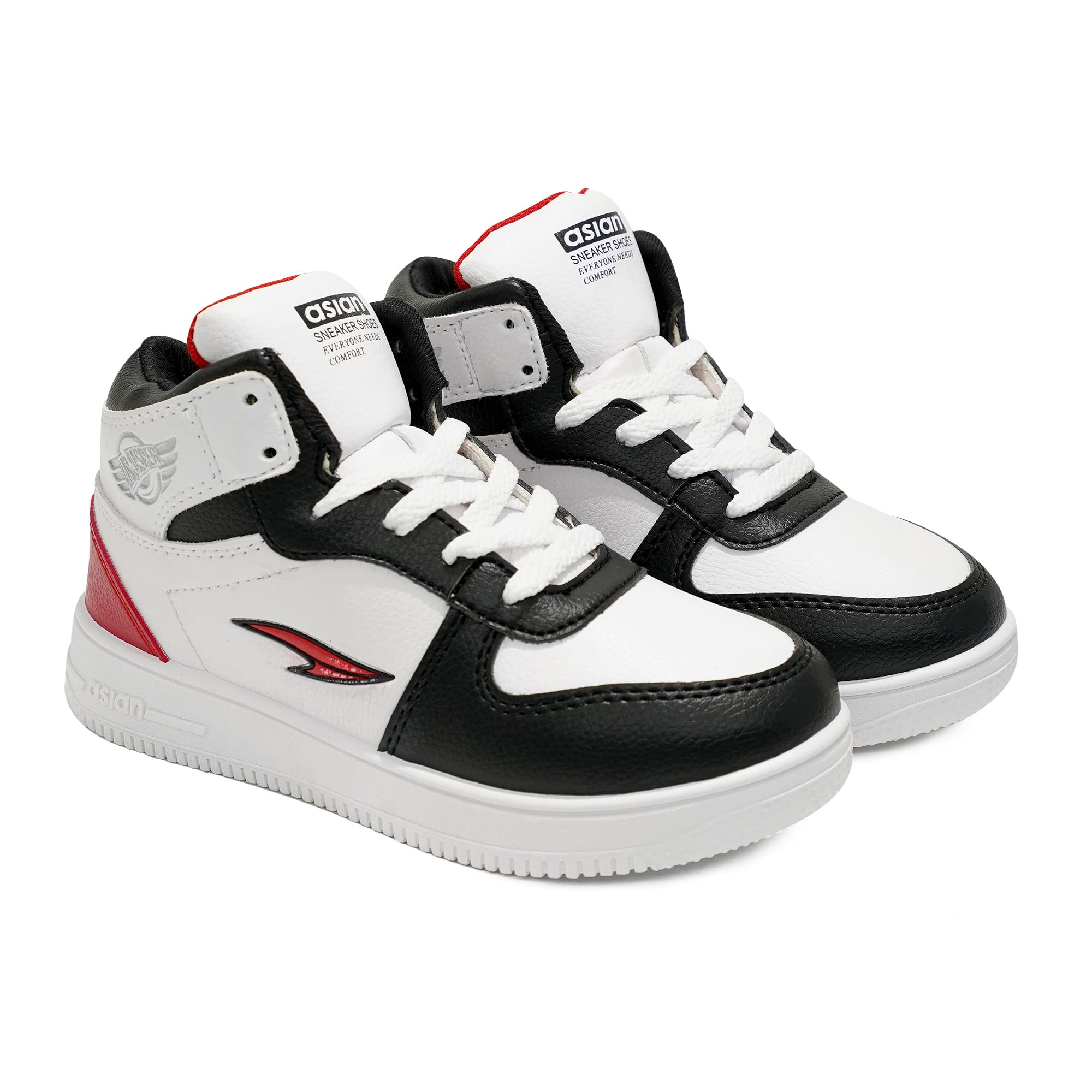 Kid's THUNDER-11 Casual White Sneaker Outdoor,High Neck Shoes with Extra Jump Casual Lace-Up Shoes for Boy's