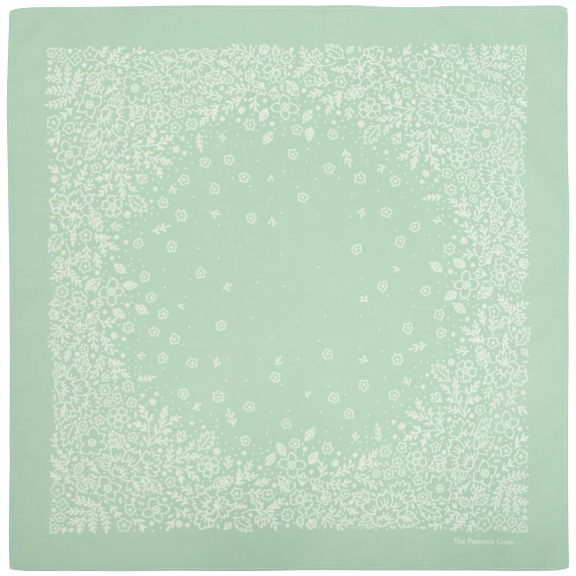The Peacock Crew Premium Soft Cotton Designer Bandana for Men and Women 22x22 in