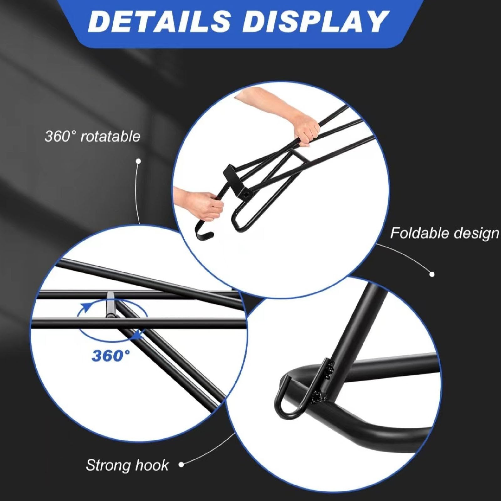 Fockety Soporte para Silla de Montar Portátil, Soporte para Silla de Montar Plegable Portátil para Montaje en Pared, Estante de Almacenamiento para Silla de Montar de Caballo de