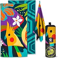 Vista 24 de VENTURE 4TH Toalla de playa de microfibra: secado rápido, compacta, libre de arena, absorbente, a prueba de arena y ligera - Perfecta para Turtle Bay