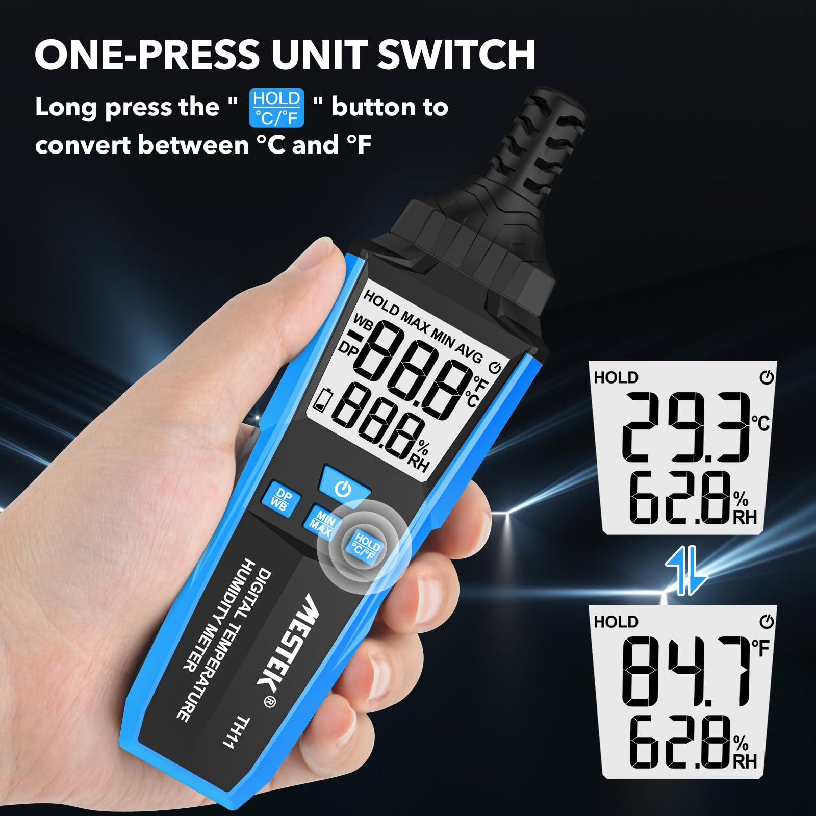 Termometro E Igrometro Digitale Per Interni - Misuratore Di Umidità E Temperatura Con Display LCD - Foto 7