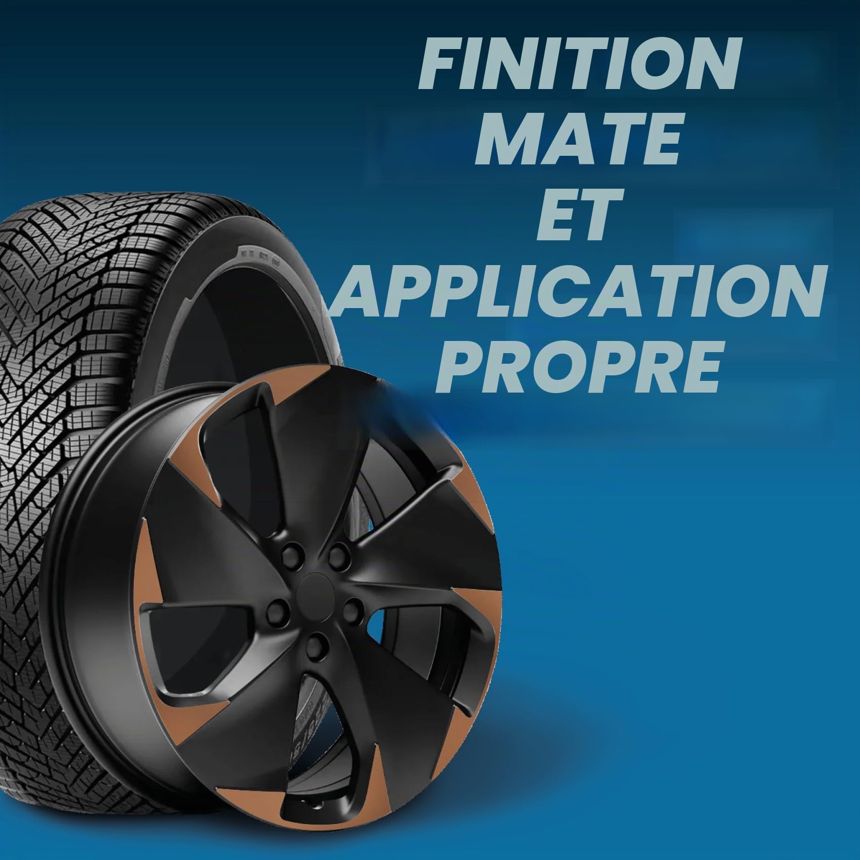 Finest Folia Autocollants pour jante de voiture compatibles avec Cupra Born Typhoon - Kit complet de films design - Résistant aux intempéries - Auto-adhésif - Cuivre mat, K106 Typhoon