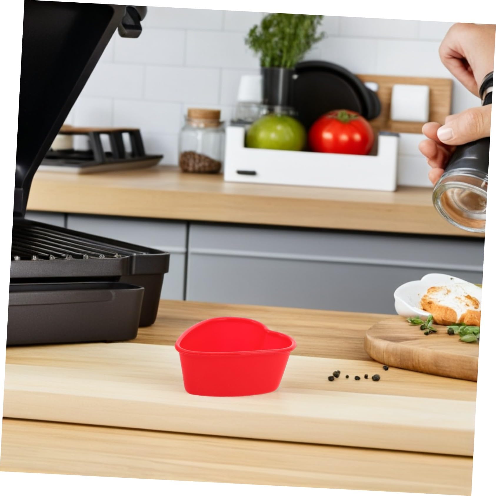 Toyvian 50pezzi Stampo in Silicone Forma di Cuore Teglie Antiaderenti per Cioccolatini Caramelle e Budini per Feste e Occasioni Speciali